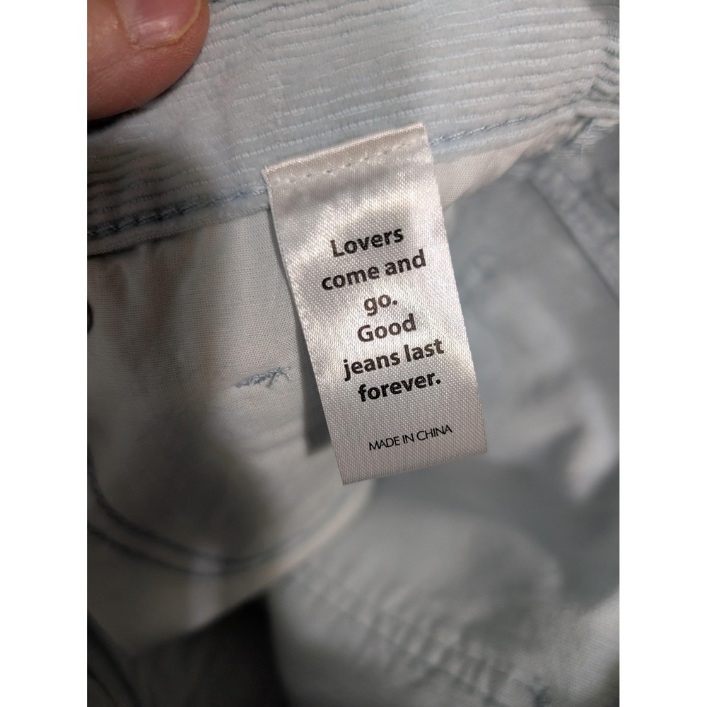 Pacsun High Rise Bootcut Jeans Womens 26 Light Blue Corduroy Pants 100% Cotton - Picture 12 of 13
